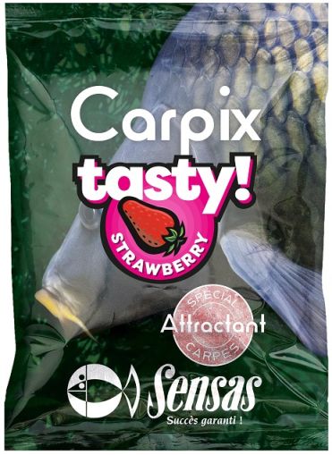 Суха добавка Sensas CARPIX TASTY - STRAWBERRY 300GR