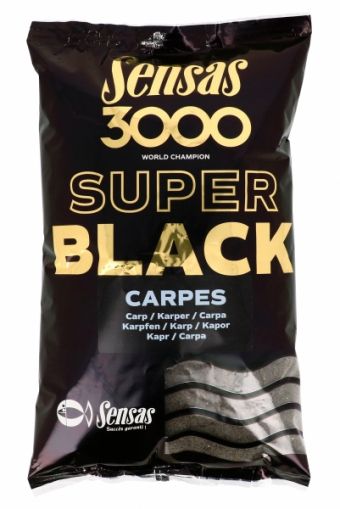 Захранка Sensas 3000 SUPER BLACK - CARP 1KG