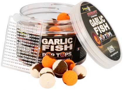 Двуцветни балансирани топчета Starbaits Pop Tops GARLIC FISH
